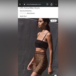 Free People X One Teaspoon Animal Bike Shorts-Womens size XS